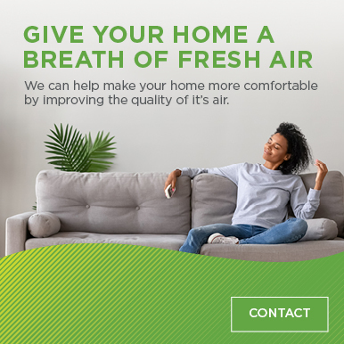 Woman enjoying the air quality of her home